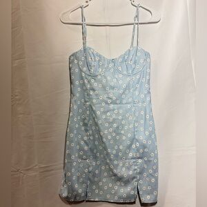 Princess Polly Light Blue Dress with White Daisies